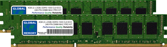 4GB (2 x 2GB) DDR3 1333MHz PC3-10600 240-PIN ECC DIMM (UDIMM) MEMORY RAM KIT FOR APPLE MAC PRO (MID 2010 - MID 2012) - Click Image to Close